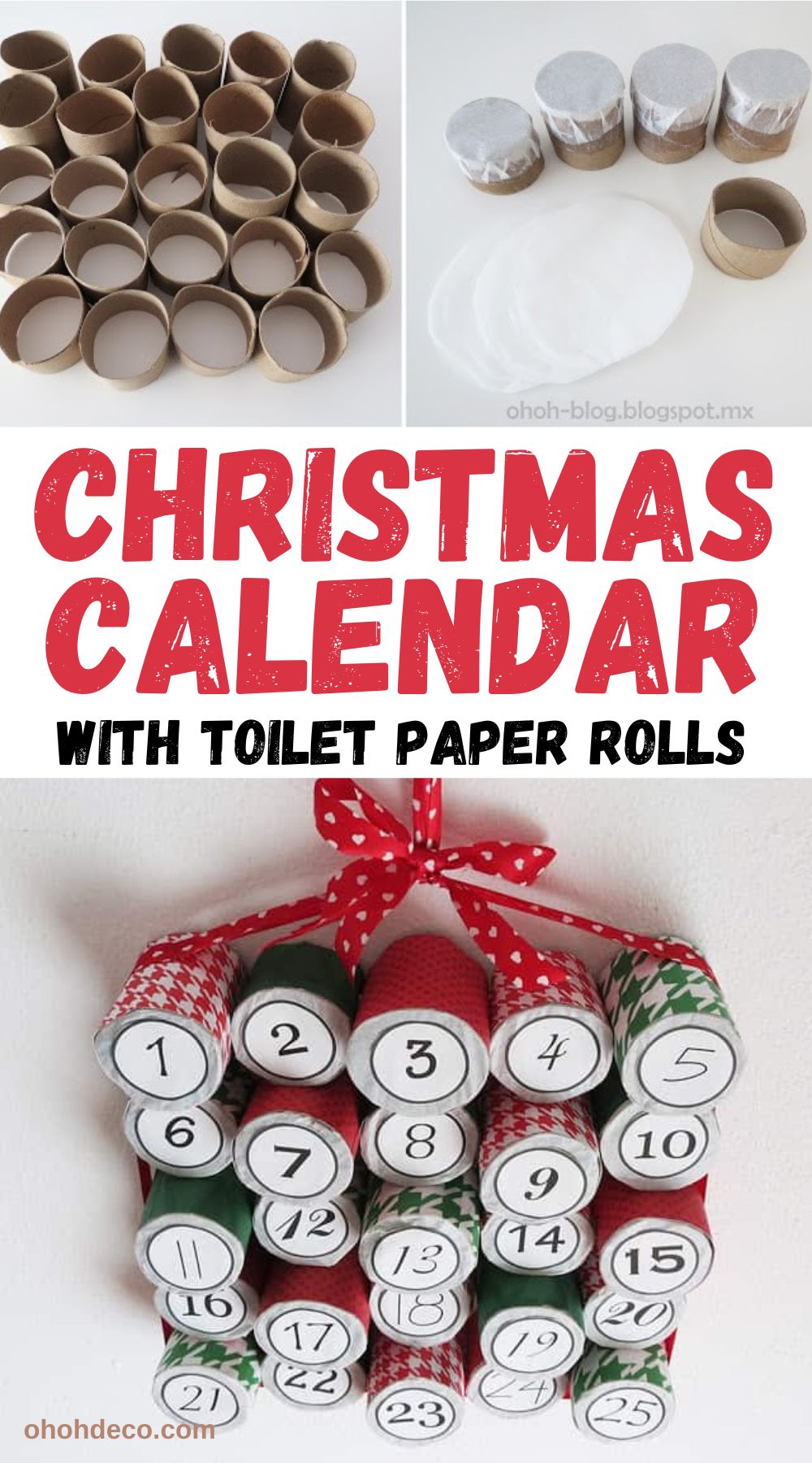 paper roll advent calendar