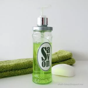 DIY recycled jar into soap dispenser