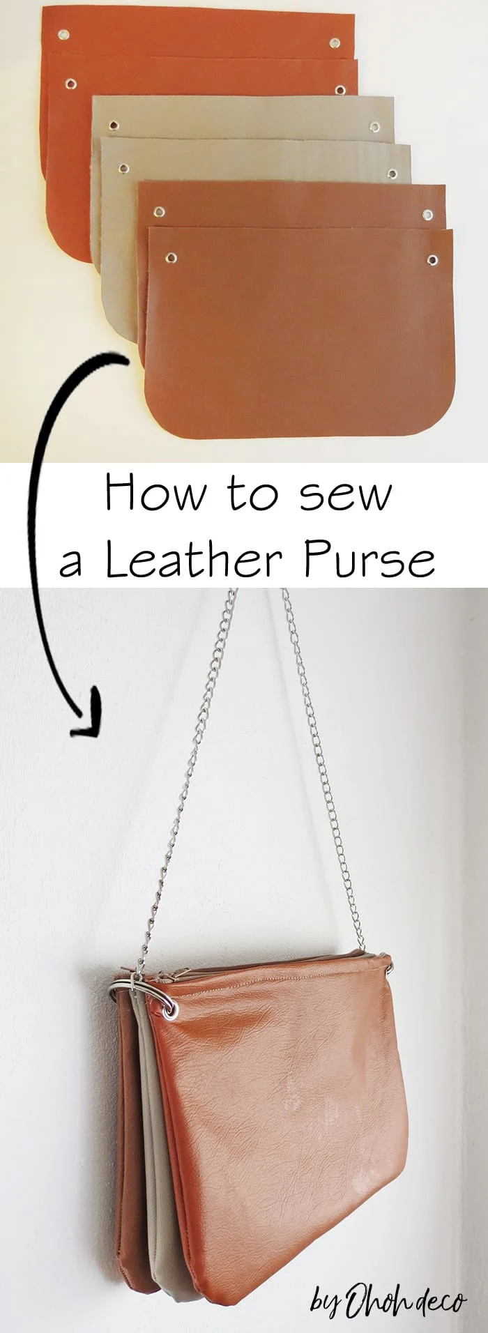 how to sew a leather purse