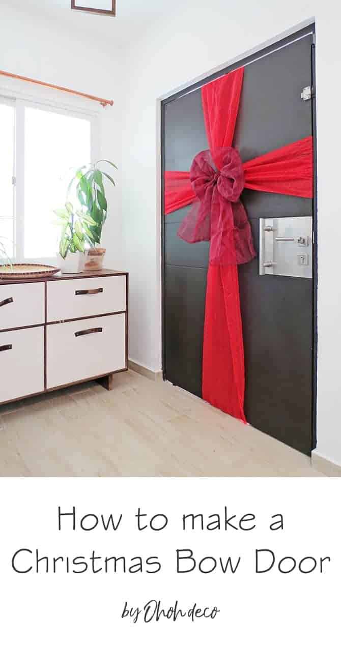 Christmas discount door bow