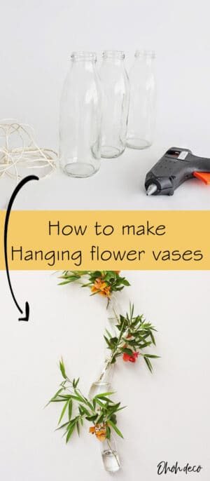DIY flower vase with bottle