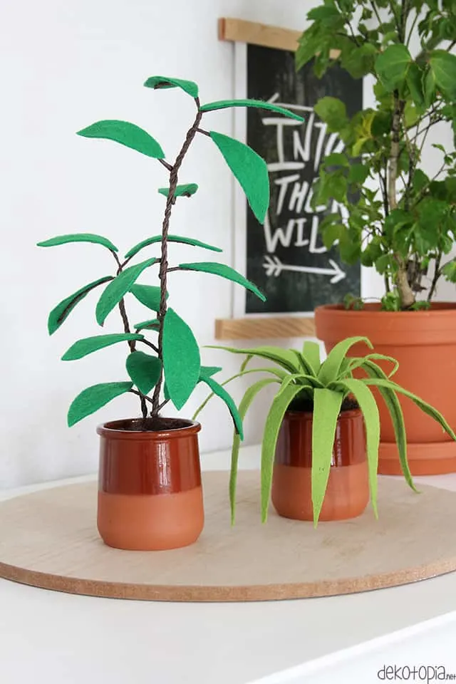 Easy DIY felt plants