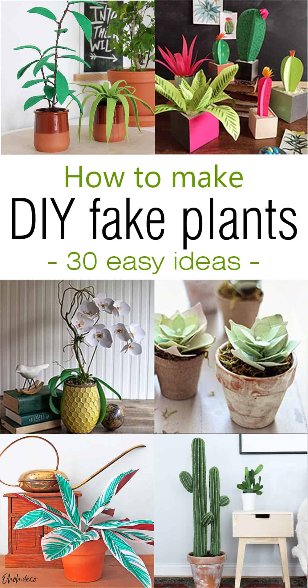 DIY fake plants ideas