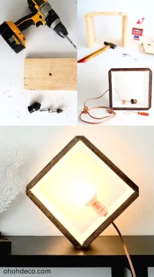diy wood lamp