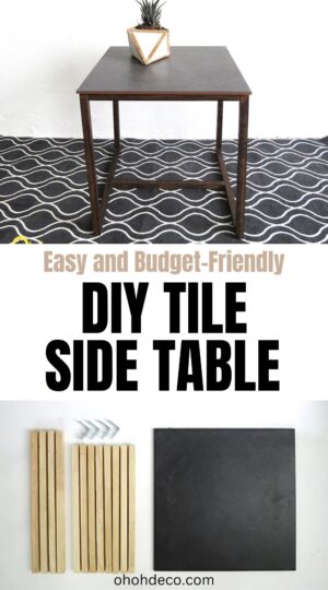 diy tile side table