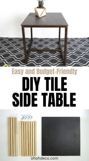 diy tile side table