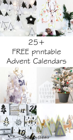 25 Free printable advent calendars
