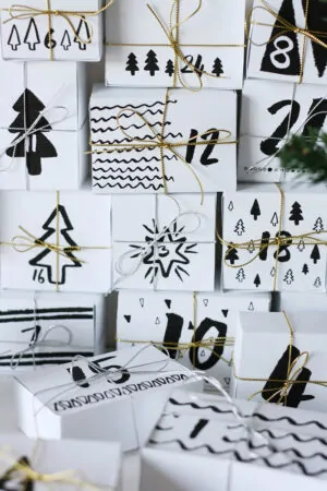 free printable Christmas advent calendar