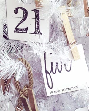 free printable Christmas advent calendar