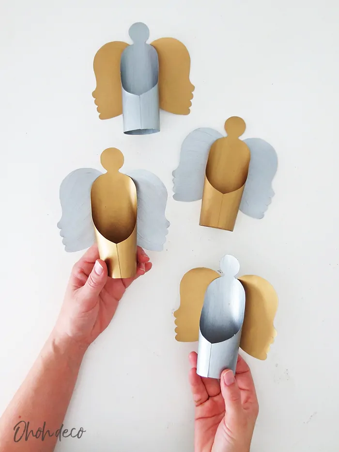 How to make paper Christmas angels