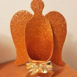 glitter angel votive diy