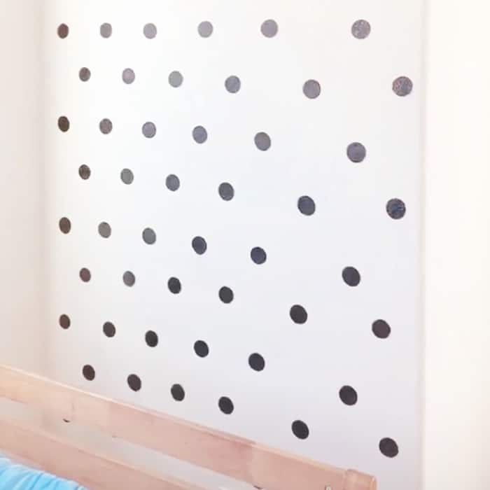 diy accent wall dots