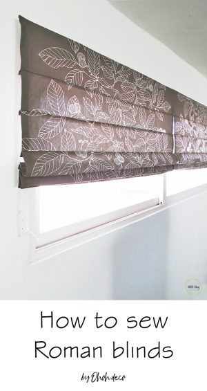 how to sew roman blinds