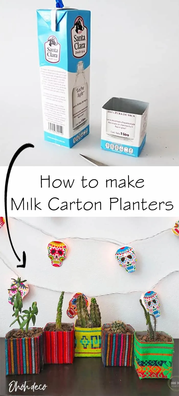 how to make milk carton planters