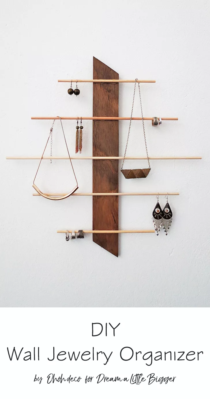 diy wall jewelry organizer