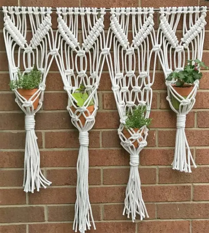 macrame wall hanging planter