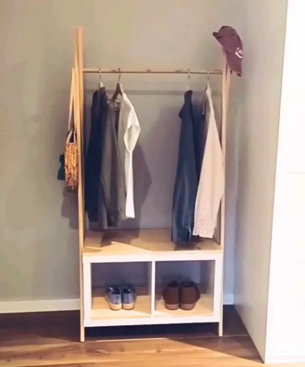DIY clothes rack for small space