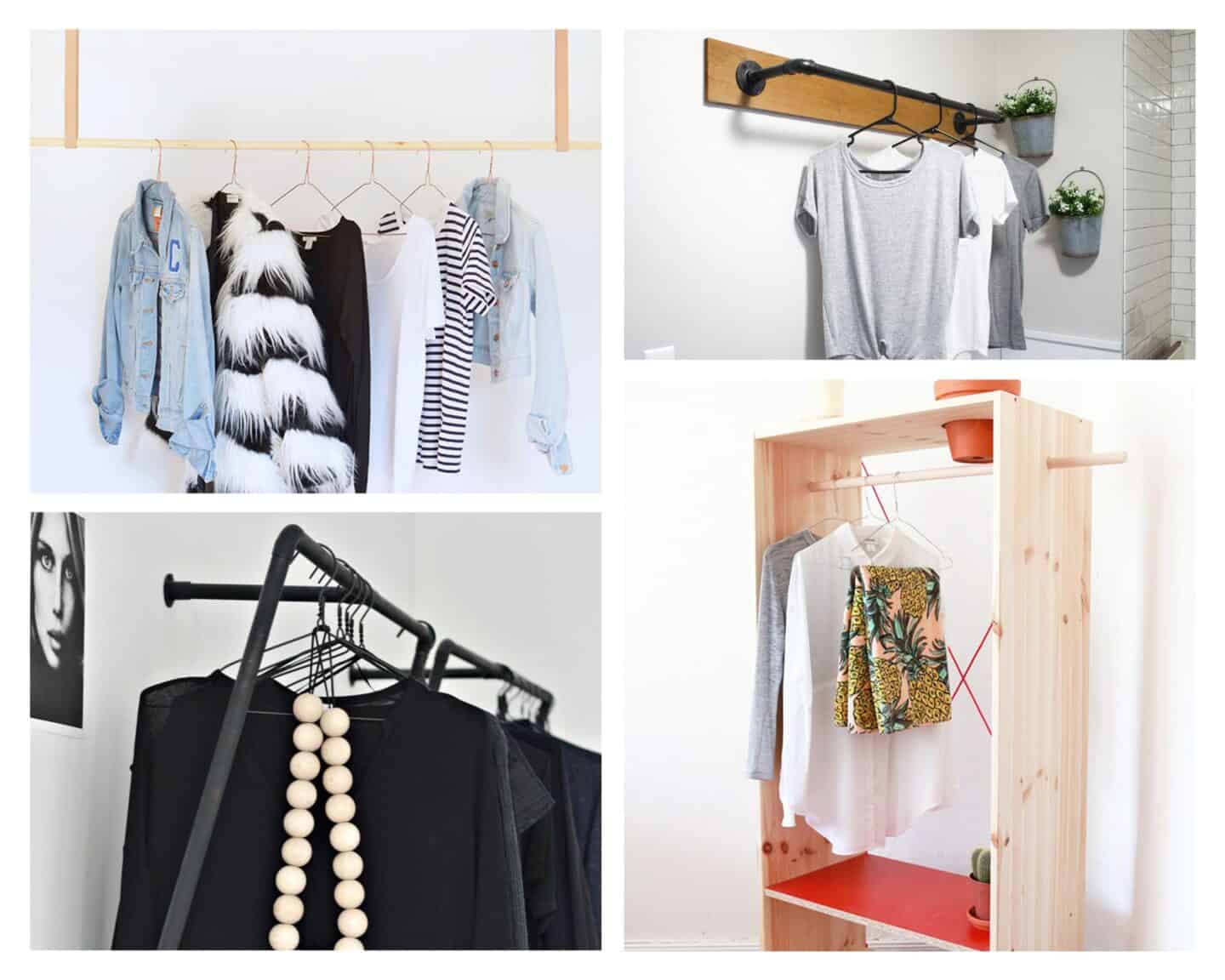 DIY clothes rack