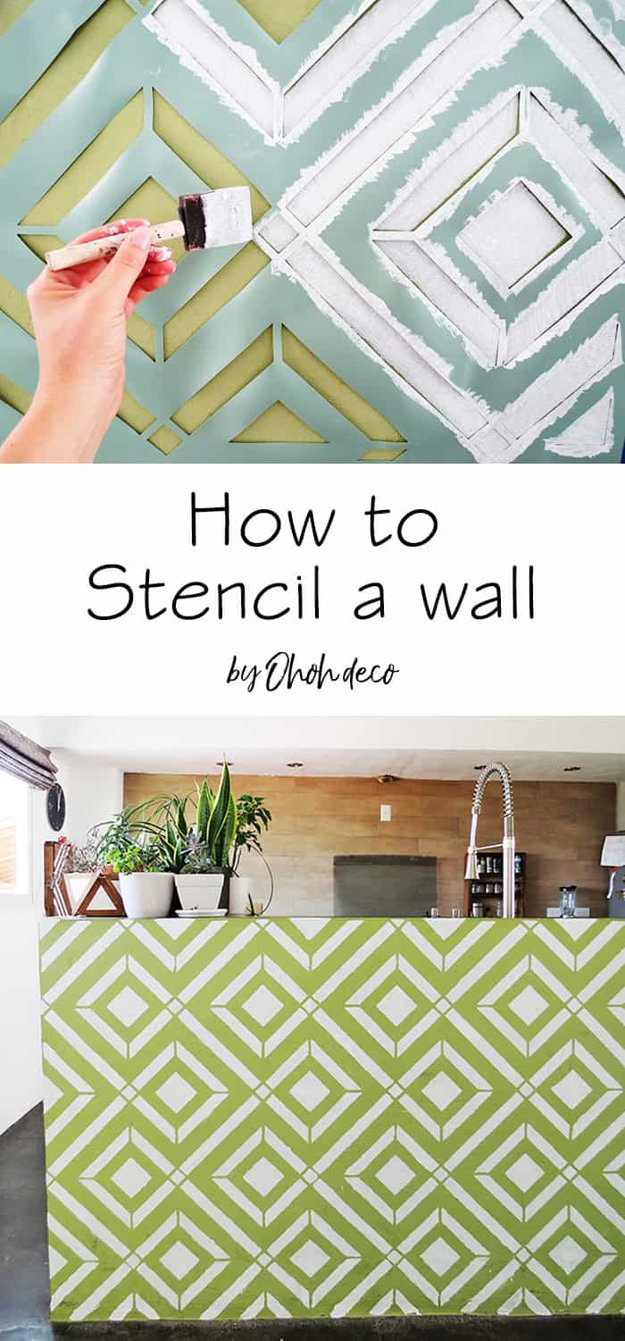how to paint a wall with stencil