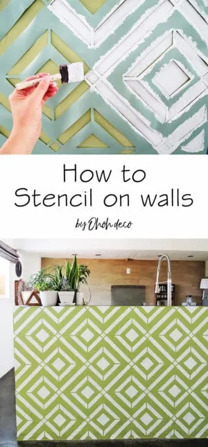 how to paint a wall with stencil