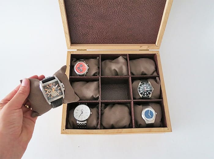 DIY watch storage box