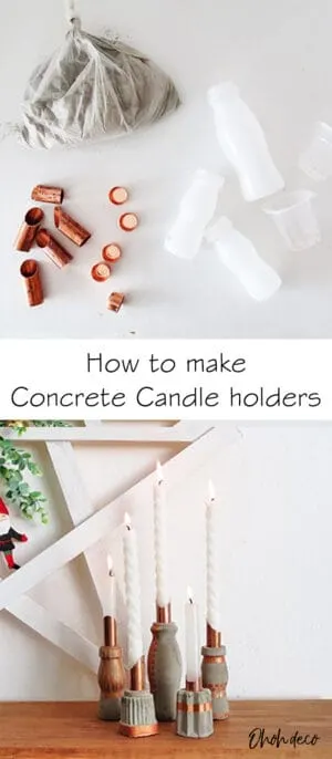 concrete candle holder diy