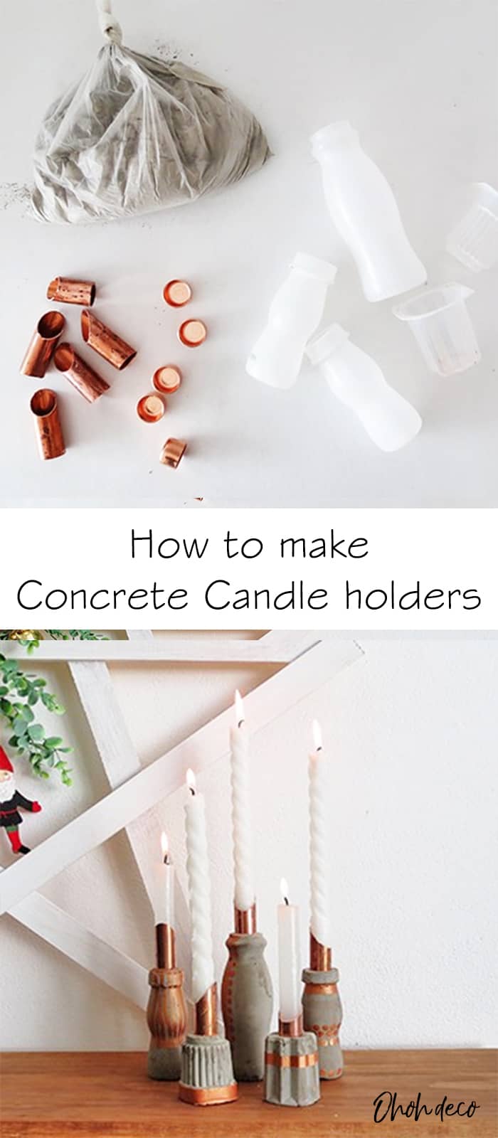 concrete candle holder diy
