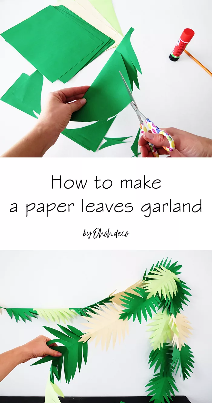 Make a paper leaves garland