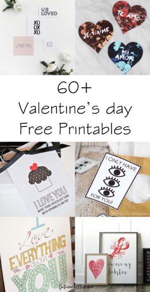 60 free prints for valentine's day