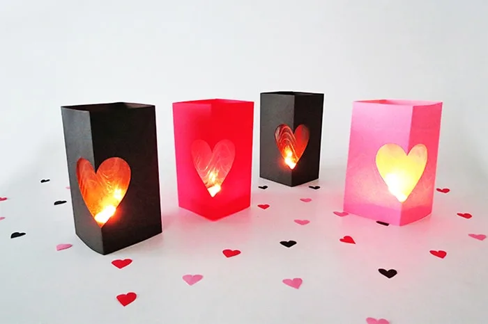 DIY valentine s day candle votive