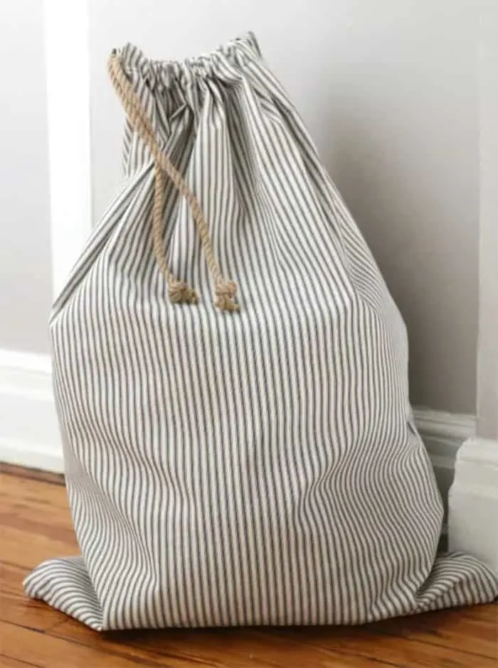 DIY drawstring laundry bag