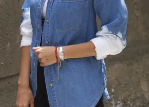 bleached denim sleeves