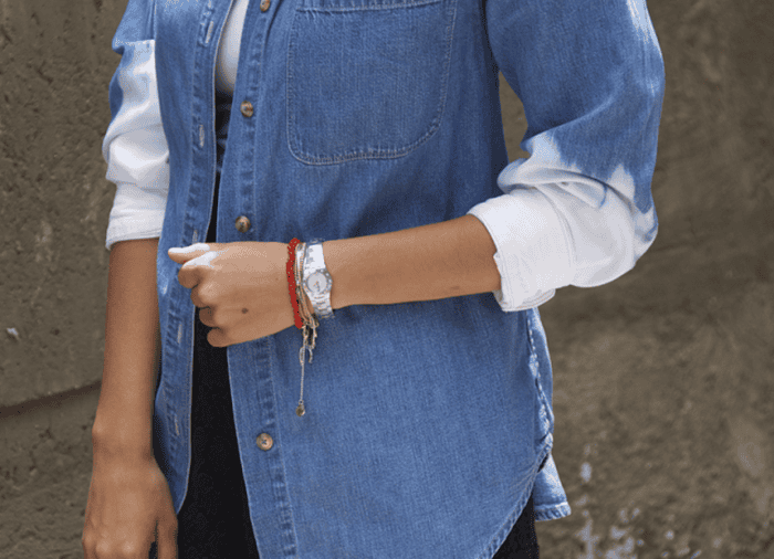 bleach dye denim jacket