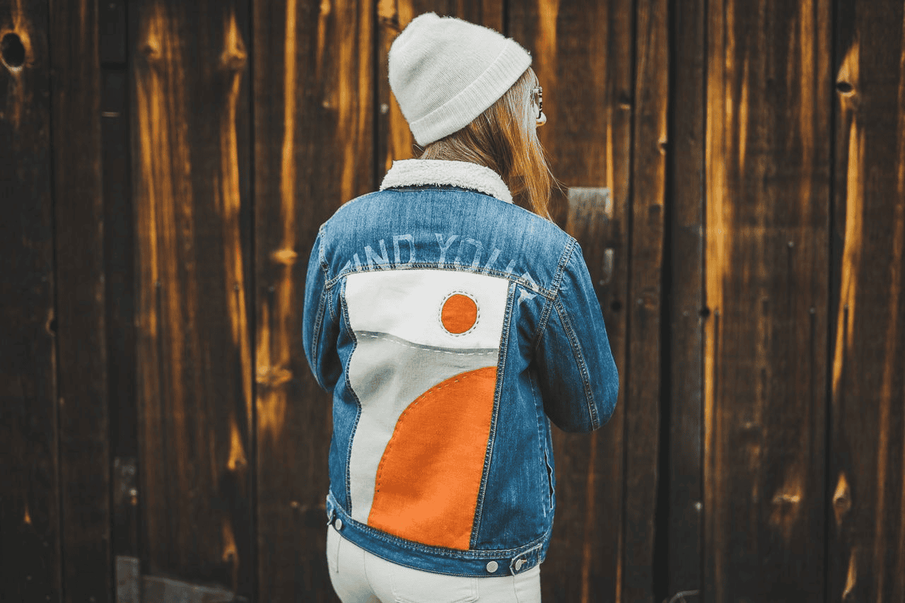 Quilted back jeans Jacket