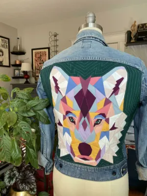 unique quilted denim jacket