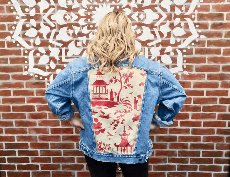 stencil a denim jacket