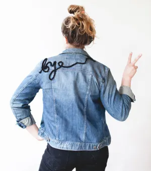 easy customized denim jacket idea