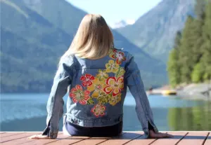 fabric patch jacket diy