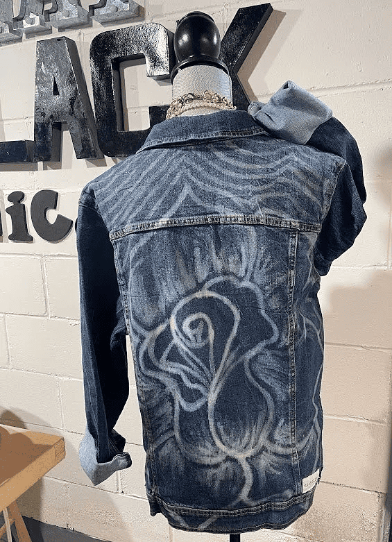 bleach a denim fabric