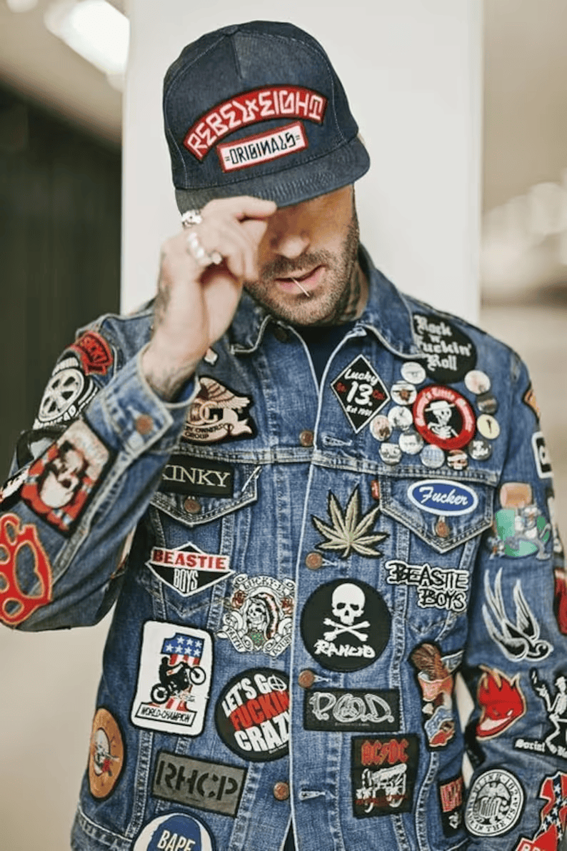 jeans jacket with patches