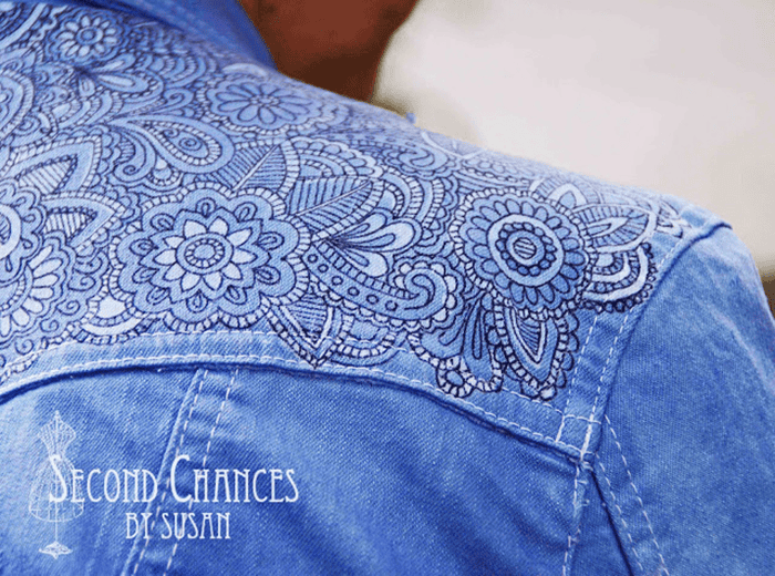 how to paint a jeans jacket