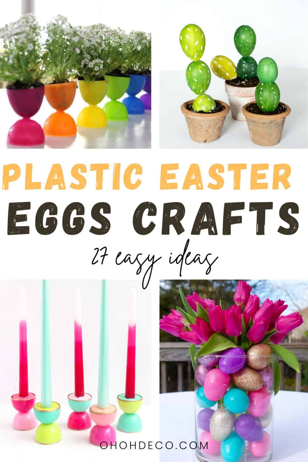 Plastic Easter eggs crafts 27 ideas
