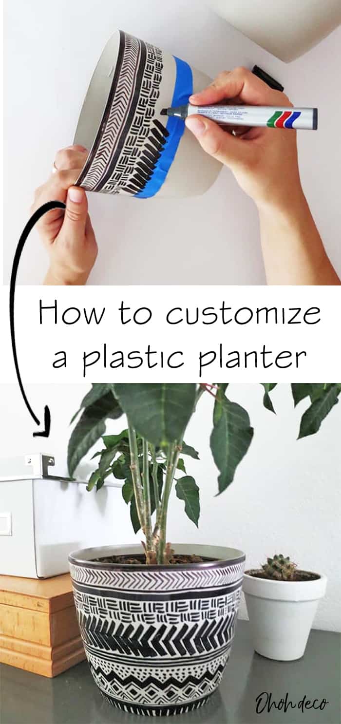 how to customize a plastic planter
