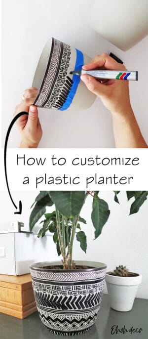 how to customize a plastic planter