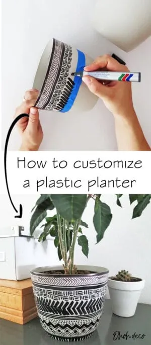 how to customize a plastic planter