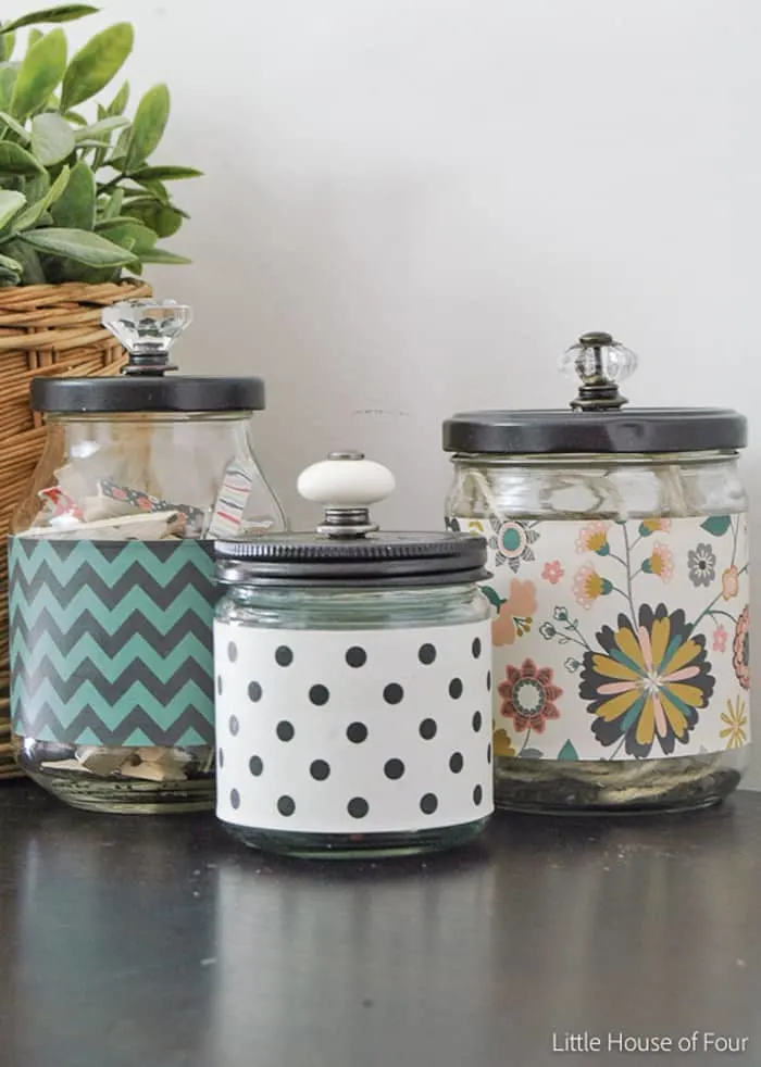 recycled glass jar