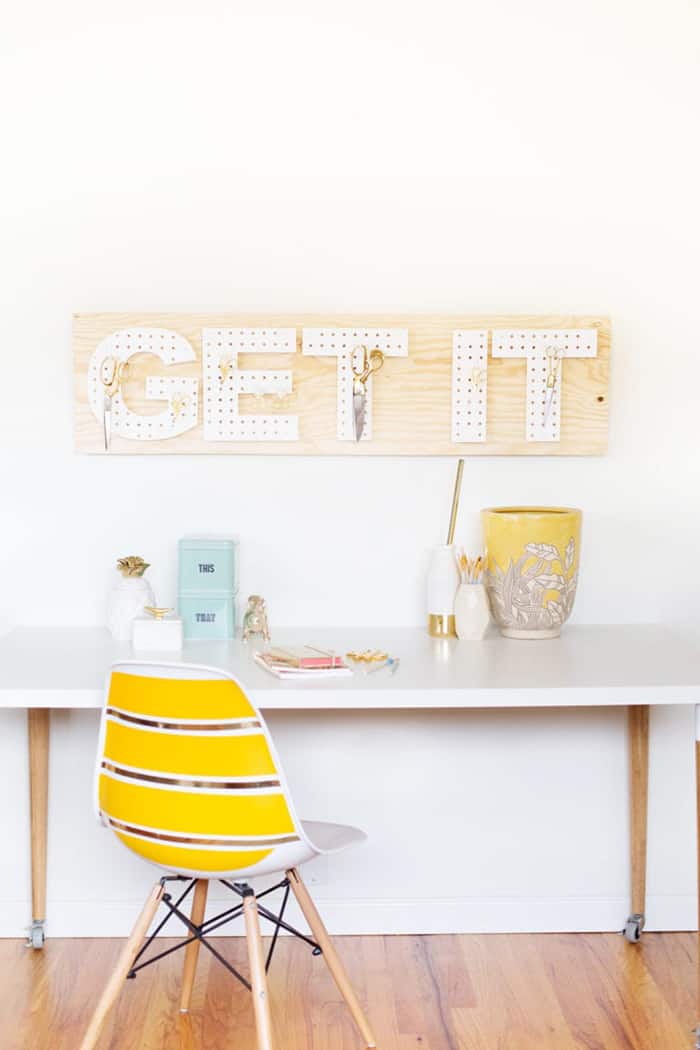 diy pegboard storage