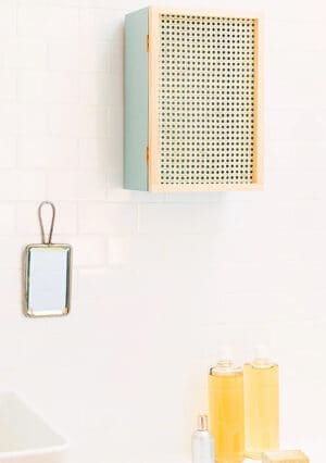 diy rattan wall cabinet