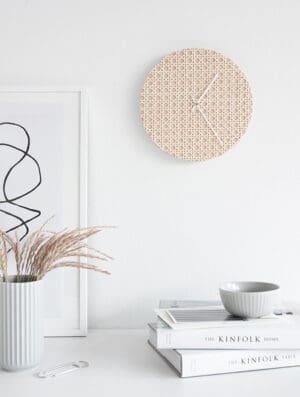 diy rattan wall clock