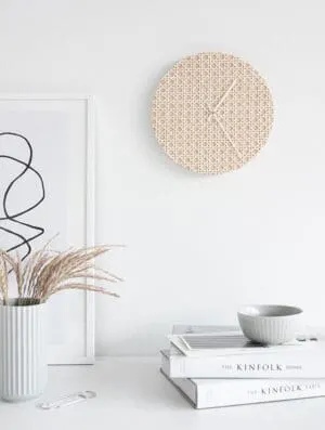 diy rattan wall clock